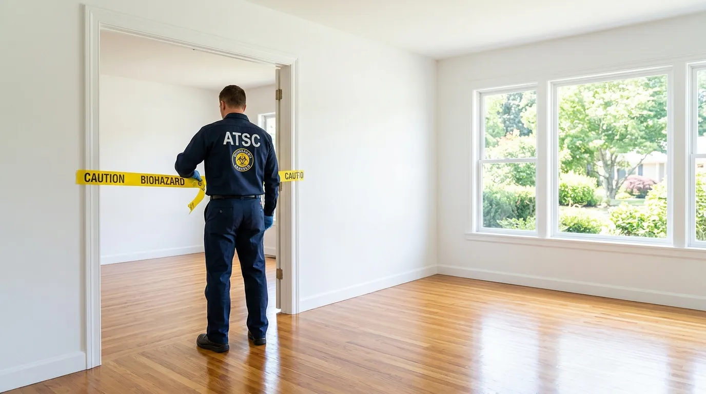 Certified biohazard cleanup crew performing Crime Scene Cleanup in Winter Hill